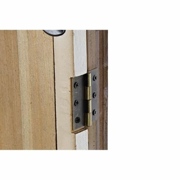 DKD Heminredning Väggspegel Naturmetall MDF-fönster Vita Mörkgrå (60 x 5 x 138 cm) - 8424001936823