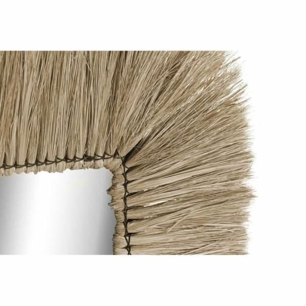 DKD Heminredning Jute Naturglas Väggspegel (55 x 3 x 55 cm) - 8424001944750