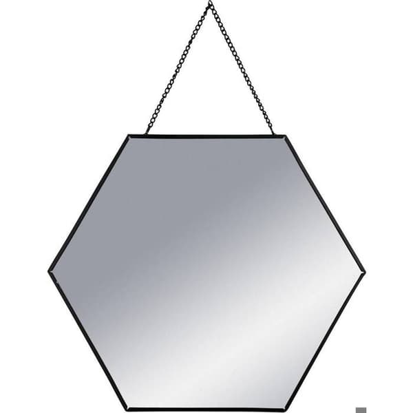 Spegel - Atmosphera - Set om 3 - Hexagonal - Metall - Svart