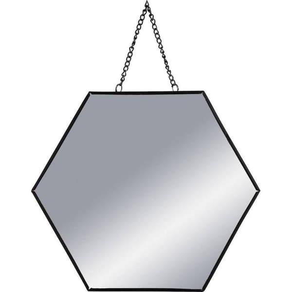 Spegel - Atmosphera - Set om 3 - Hexagonal - Metall - Svart