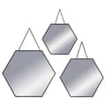 Miniatyrbild 1 av 5: Spegel - Atmosphera - Set om 3 - Hexagonal - Metall - Svart