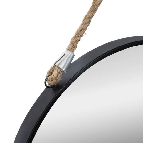 Hängspegel "Rep" svart D55 cm - Vit - Atmosphera createur d'interieur