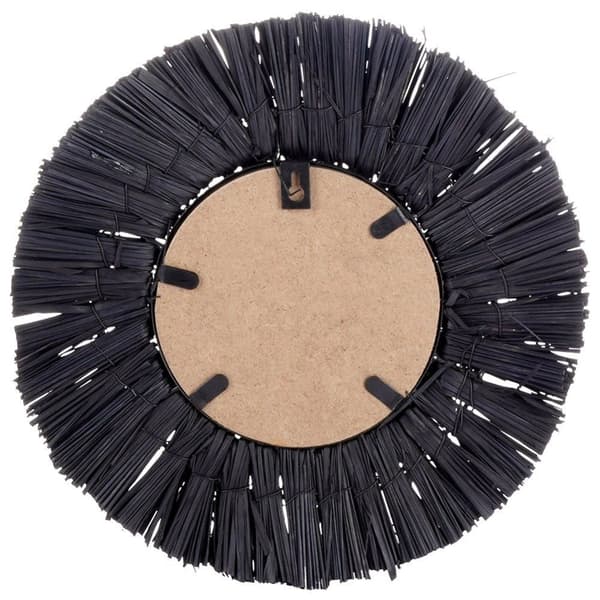 Svart rund väggspegel 32 cm
