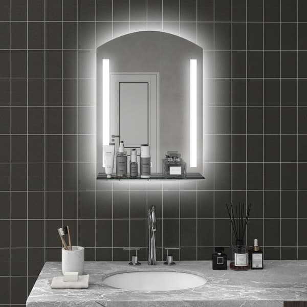 Rootz badeværelse spejl med LED -belysning - oplyst væg spejl - LED Vanity Mirror - Touch Switch - 50L x 12W x 70H cm