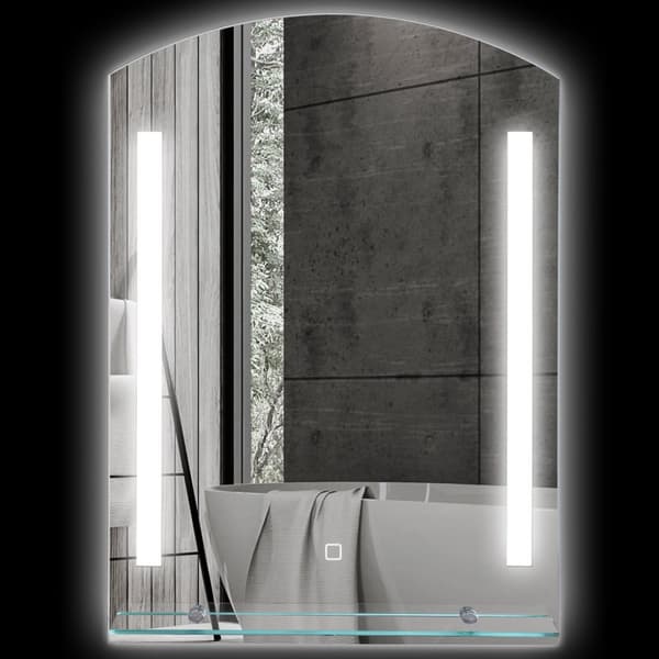 Rootz badeværelse spejl med LED -belysning - oplyst væg spejl - LED Vanity Mirror - Touch Switch - 50L x 12W x 70H cm