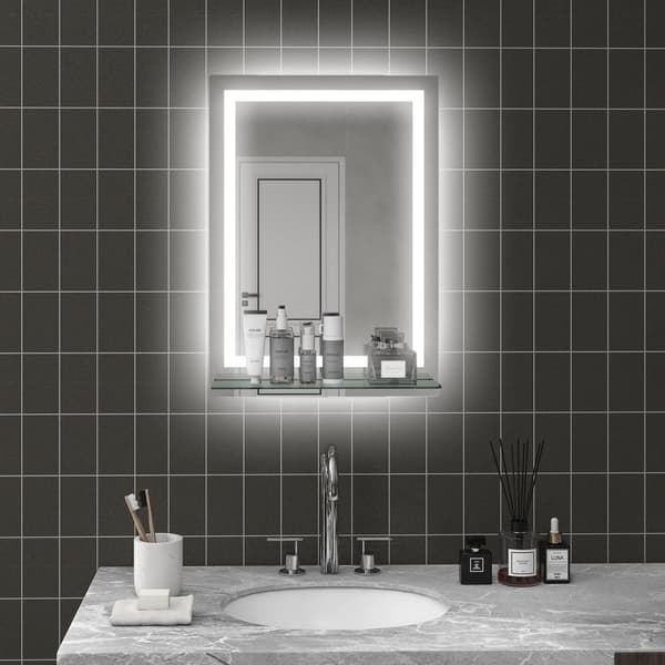 Rootz LED badeværelses spejl - dæmpbar - Anti -Fog Mirror - Touch Switch - Inkluderer hylde - 50 cm x 2,7 cm x 70 cm - Moderne elegance