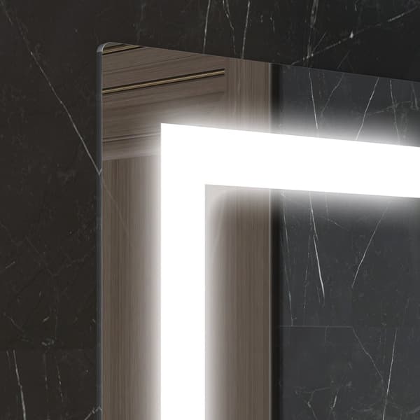 Rootz LED badeværelses spejl - dæmpbar - Anti -Fog Mirror - Touch Switch - Inkluderer hylde - 50 cm x 2,7 cm x 70 cm - Moderne elegance