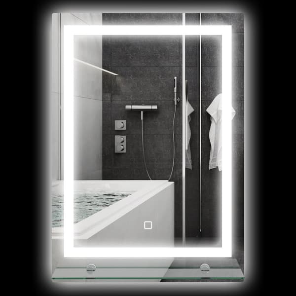 Rootz LED badeværelses spejl - dæmpbar - Anti -Fog Mirror - Touch Switch - Inkluderer hylde - 50 cm x 2,7 cm x 70 cm - Moderne elegance