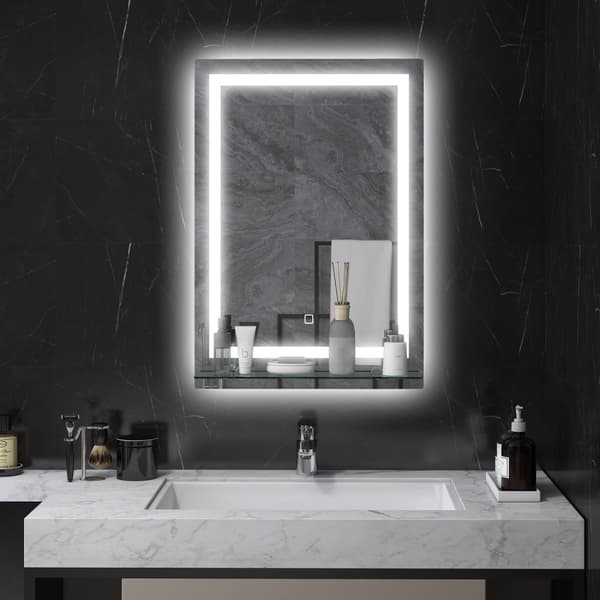 Rootz LED badeværelses spejl - dæmpbar - Anti -Fog Mirror - Touch Switch - Inkluderer hylde - 50 cm x 2,7 cm x 70 cm - Moderne elegance