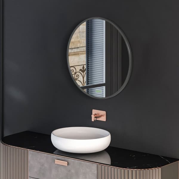 Rootz Round Wall Mirror - Badrumsspegel - Sovrumspegel - Tidlös design - Ø50cm x 2cm