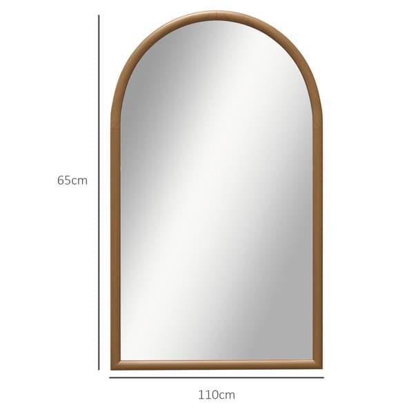 Rootz Arch Wall Mirror - Dekorativt spejl - Elegant Wall Accent - Shatter Protection - 110 cm x 65 cm