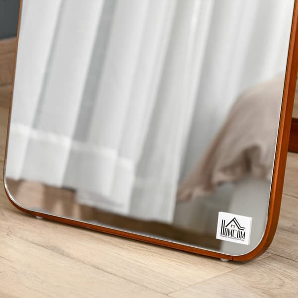 Rootz Rectangular Mirror - Freestanding & Wall Mountable - Dressing Mirror - Elegant Design - 37W X 43D X 156H CM - Brun valnöt Finish