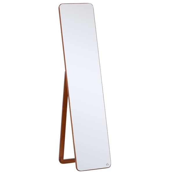 Rootz Rectangular Mirror - Freestanding & Wall Mountable - Dressing Mirror - Elegant Design - 37W X 43D X 156H CM - Brun valnöt Finish