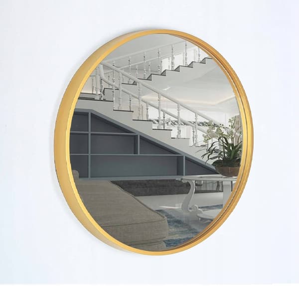 Rund vägg spegel loft 60cm guld ART