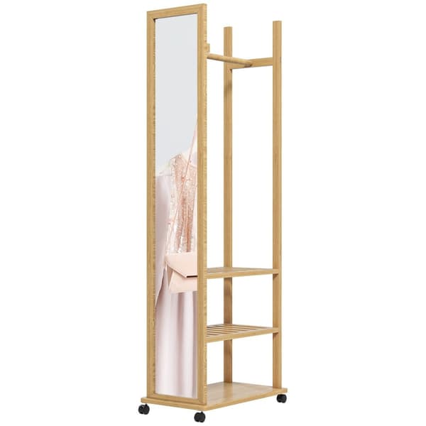 Rootz Standing Mirror - Mobile Mirror - täyspitkä peili - Storage -ratkaisu - 35,8 cm x 59,8 cm x 170cm