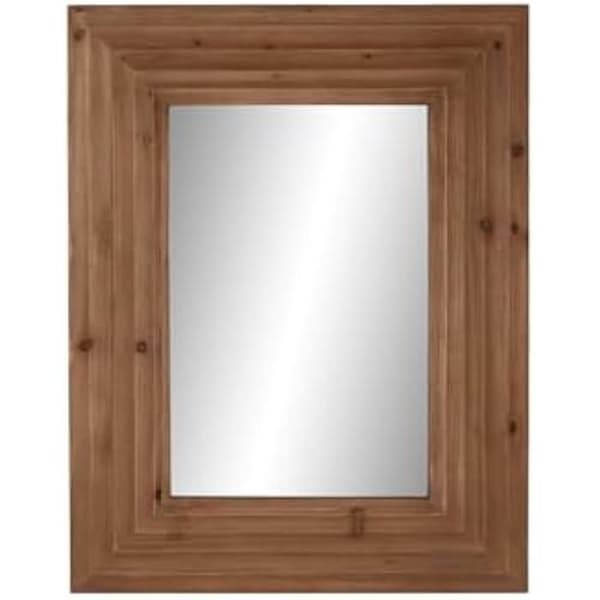Väggspegel - HOME ESPRIT - Naturbrun - 104 x 9 x 135 cm - Massivt trä - Rektangulär