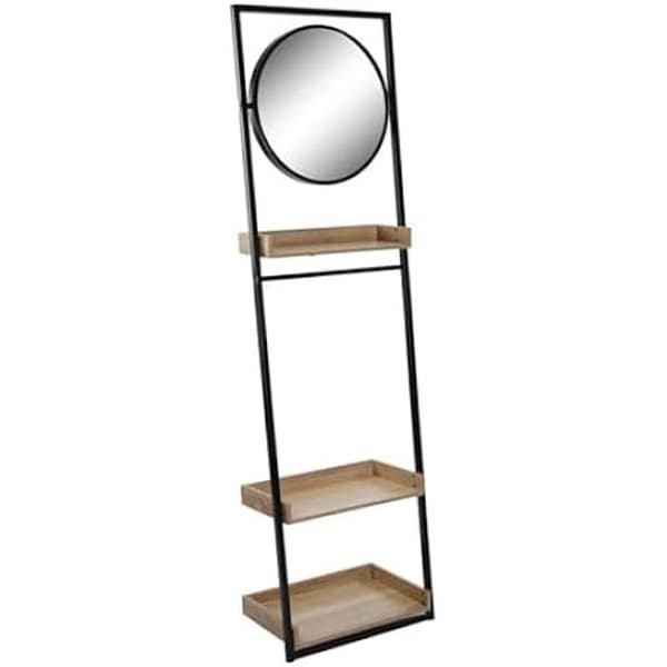 Badrumshylla - VERSA - MDF träspegel - 30,5 x 180 x 52 cm - Flerfärgad - Samtida