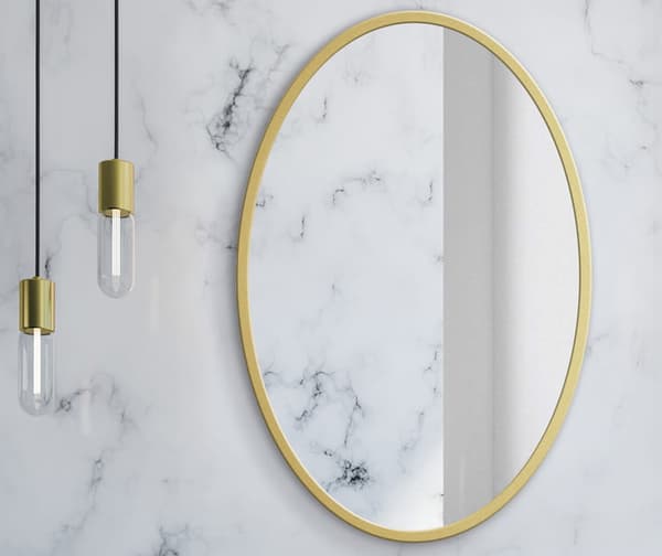Spegel 80cm guldram