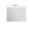 Miniatyrbild 1 av 2: Smart badrumsspegel, belyst design, modern stil,ZNJ-5070