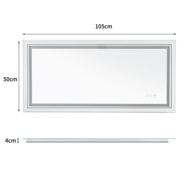 LED Badrumsspegel, Justerbar Ljusstyrka, Duggfri Funktion,1050x500MM