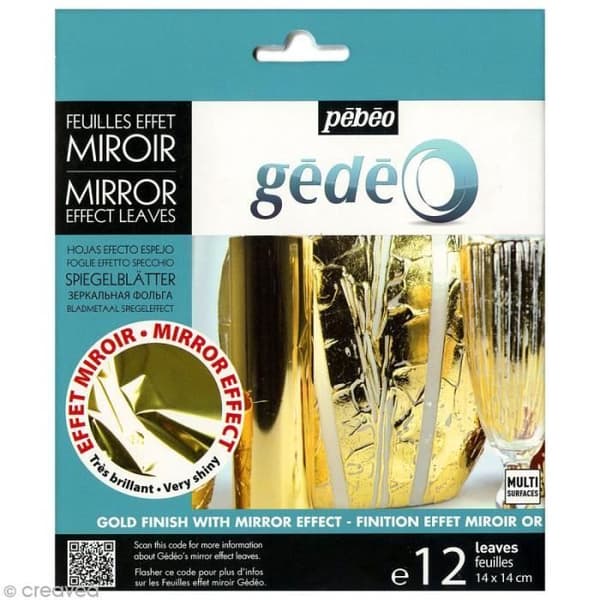 Spegelblad - Gédéo - Guld - 12-pack - Metall - Inomhus