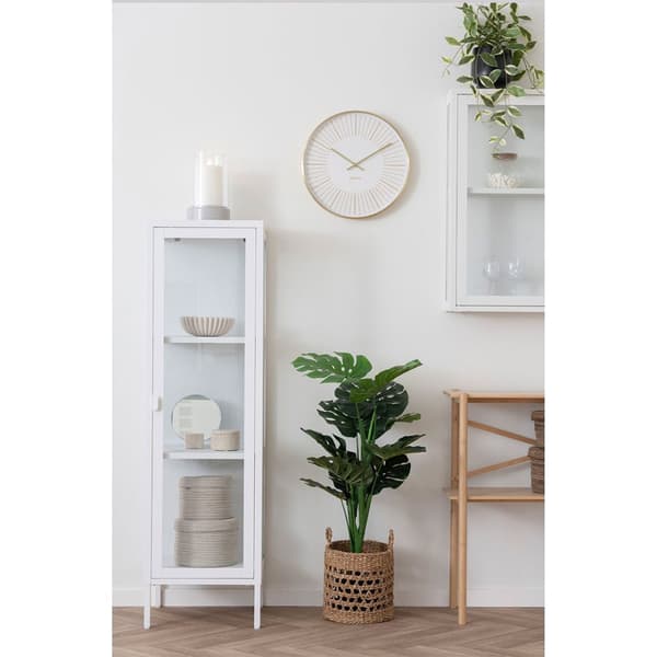 Bordspejl speil til bord Ø18 cm beige travertin.