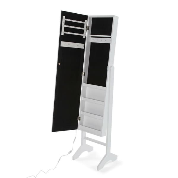 Väggspegel Versa Vit Speglar Trä MDF 35 x 153 x 35,2 cm Smyckeskrin med ben