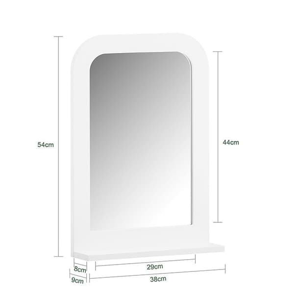 Rootz Wall Mirror Shelf - Badrumshylla - Förvaringsställ - Tidlös design - 38x54x9cm