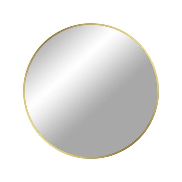Rootz Madrid Mirror - Pyöreä peili - messinkivärinen runko - lisää eleganssia - Ø60cm x 3cm