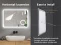 Miniatyrbild 5 av 6: EMKE LED Badrumsspegel, 80x60 cm, 3x Förstoring, Kallvitt Ljus 6500K, Touch, Minnesfunktion, IP44