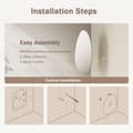 Miniatyrbild 5 av 7: EMKE Asymmetrisk LED Badrumsspegel 75x55 cm, Touch, Dimmbar, 2 Ljusf채rger, Immafri, Auto Av, IP44