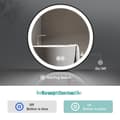 Miniatyrbillede 4 af 6: EMKE Badeværelsesspejl 60 cm – Anti-dug, justerbar LED (6500K), touch, energibesparende, hukommelsesfunktion