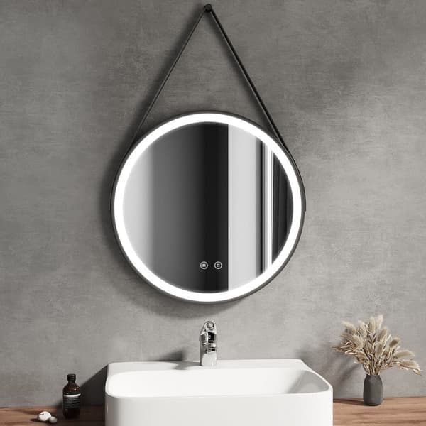 EMKE Badeværelsesspejl 60 cm – Anti-dug, justerbar LED (6500K), touch, energibesparende, hukommelsesfunktion