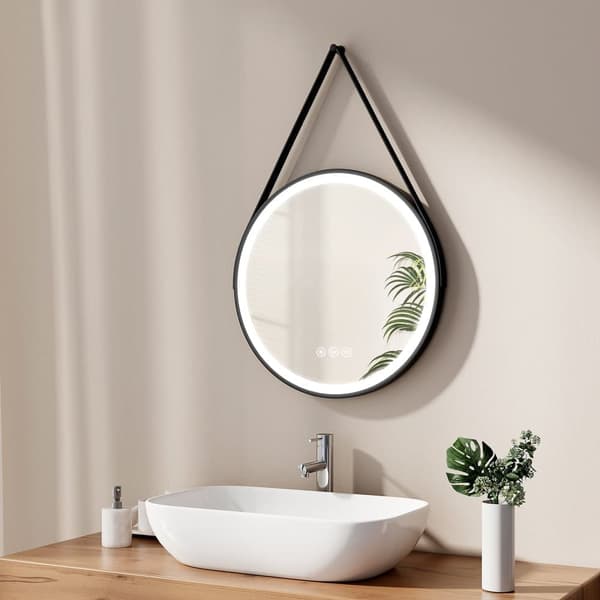EMKE Badrumsspegel 50 cm – Anti-immare, 3 ljusfärger, dimbar, touch, energisnål, minnesfunktion