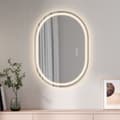 Miniatyrbillede 3 af 3: EMKE Ovalt Badeværelsesspejl 80x60cm - Smart LED, touch, justerbart lys, anti-dugger, IP44
