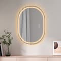 Miniatyrbillede 2 af 3: EMKE Ovalt Badeværelsesspejl 80x60cm - Smart LED, touch, justerbart lys, anti-dugger, IP44