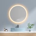 Pikkukuva 2 / 9: EMKE Pyöreä Kylpyhuoneen Peili Ø70cm - LED-valaistu, himmennettävä, huurtumaton, muistitoiminto, IP44