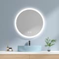 Pikkukuva 1 / 9: EMKE Pyöreä Kylpyhuoneen Peili Ø70cm - LED-valaistu, himmennettävä, huurtumaton, muistitoiminto, IP44