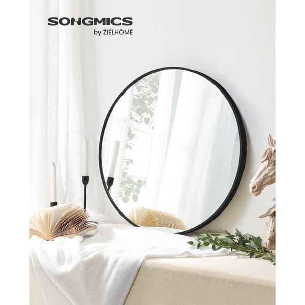 Spejl, SONGMICS, 61x61 cm, Sort