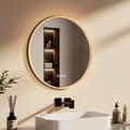 Miniatyrbild 2 av 10: EMKE Rund LED-spegel Ø60cm - Touch, anti-immare, justerbar ljus, dimbar, IP44