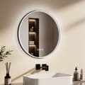 Miniatyrbild 1 av 10: EMKE Rund LED-spegel Ø60cm - Touch, anti-immare, justerbar ljus, dimbar, IP44