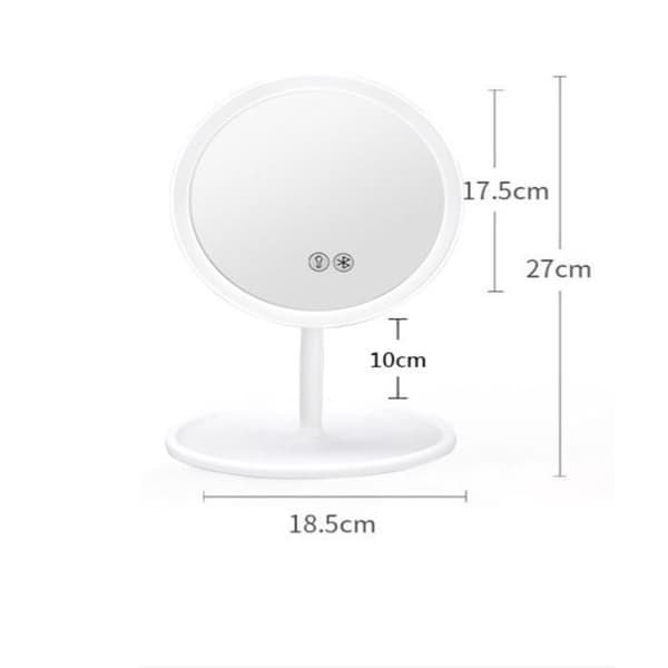 Sminkspegel - INN® - Trefärgad LED - 18,5x27 cm - ABS - Modern design