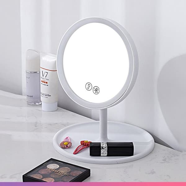 Sminkspegel - INN® - Trefärgad LED - 18,5x27 cm - ABS - Modern design