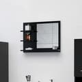 Miniatyrbild 1 av 4: vidaXL Badrumsspegel Svart 60x10,5x45 cm Spånskiva 805007