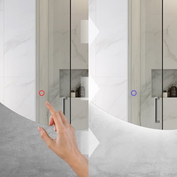 VÄGGSPIEGEL REA LED YH-BL-12 60X60CM TRANSPARENT