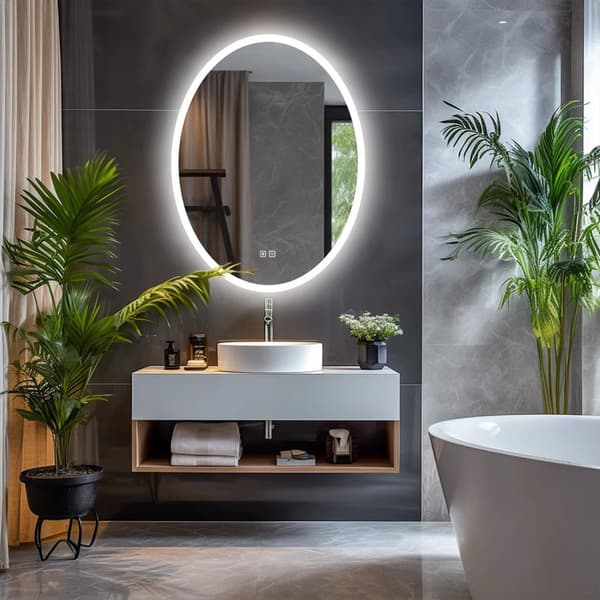VÆG SPEJL REA LED WWA 60X80CM CHROME