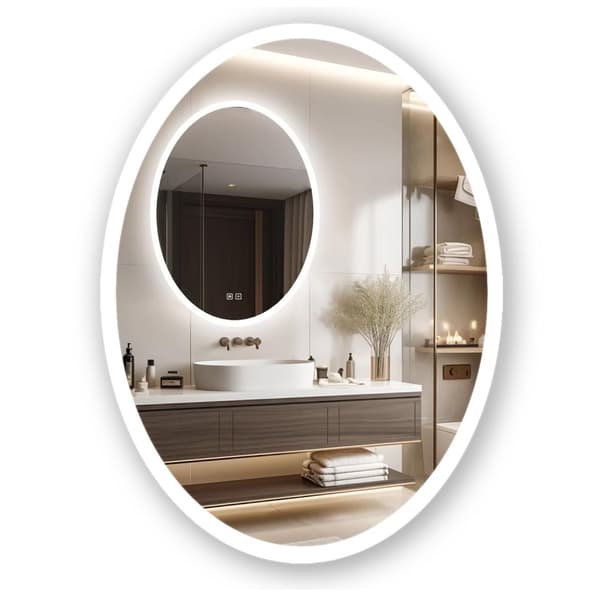 VÆG SPEJL REA LED WWA 60X80CM CHROME