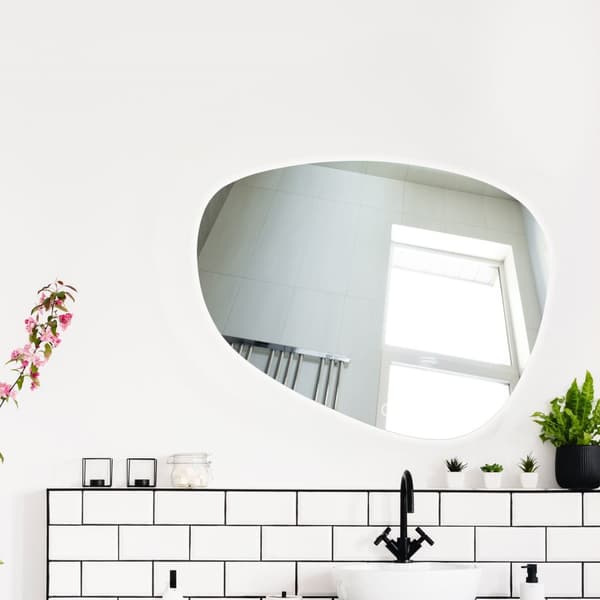 VÆG SPEJL REA LED YH-3343 75X73 TRANSPARENT