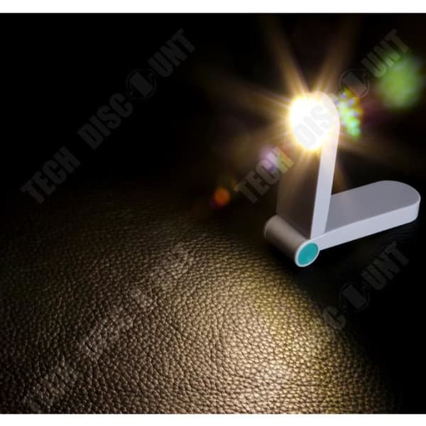 TD® hopfällbar USB uppladdningsbar LED liten bokspegellampa