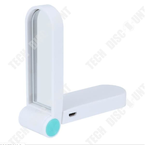 TD® hopfällbar USB uppladdningsbar LED liten bokspegellampa